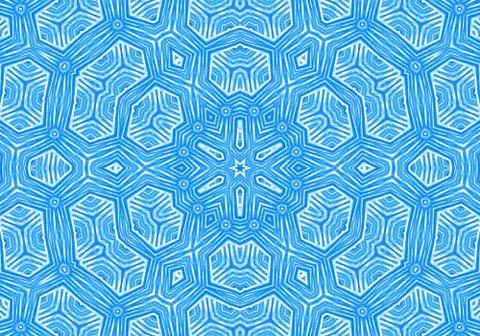 Abstract bright blue concentric pattern 库存插图