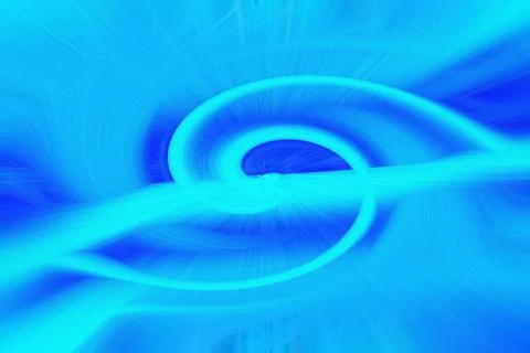 Abstract bright blue digital art background with swirling vortex motion Stock Illustration