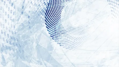 Abstract bright blue dotted lines circles on light grunge texture background Stock Footage 339758340