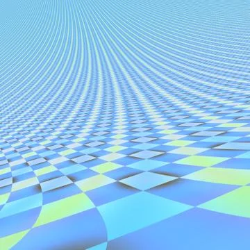 Abstract bright blue endless 3d background Stock Illustration