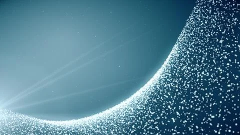 Abstract bright blue particles background 3d illustration Illustrazione stock
