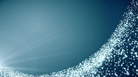 Abstract bright blue particles background 3d illustration Illustrazione stock