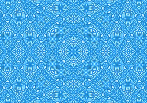 Abstract bright blue repeating concentric pattern Stock Illustration