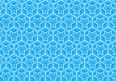 Abstract bright blue repeating pattern Stock Illustration