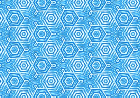 Abstract bright blue repeating pattern Stock Illustration