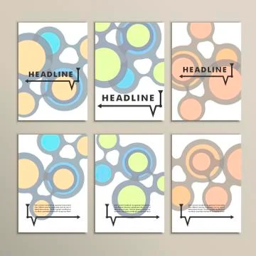 Abstract bright circles on a white background Stock Illustration