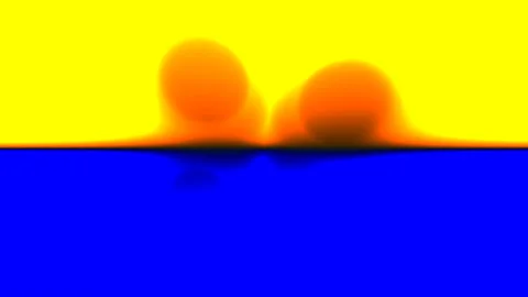 Abstract Bright Color Background Eggs Ovums Mixing Stock Footage 139737842