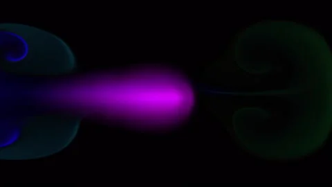 Abstract bright colourful fluid blast black background Stock Footage 150162704