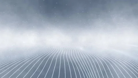 Abstract bright curvy lines seamless loop winter holiday animation Stock Footage 337570687