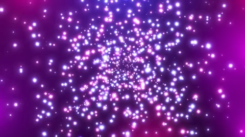 Abstract bright explosion of glowing glitter particles. Colorful fairy Stock Footage 278658573