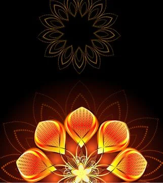Abstract bright flower Stock Illustration