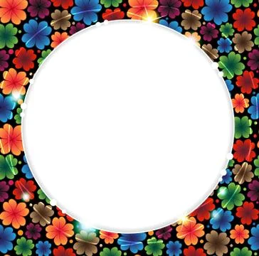 Abstract bright flowers Stock Illustration