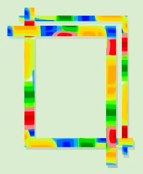 Abstract bright frame on light background. EPS10 vector illustration. Stock Illustration