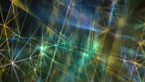 Abstract Bright Futuristic Sci-Fi Polygonal Lines Motion Background Stockbeeldmateriaal 93525026