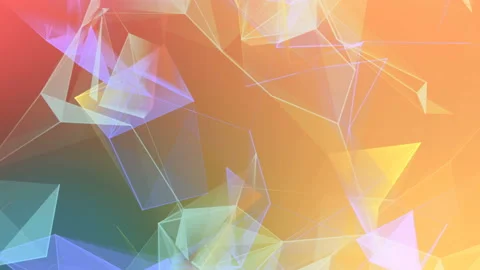 Abstract Bright Futuristic Sci-Fi Polygonal Lines Motion Background Stockbeeldmateriaal 99378983