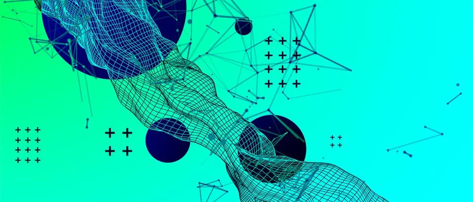 Abstract bright geometric  background. Vector illustration Stock Illustration