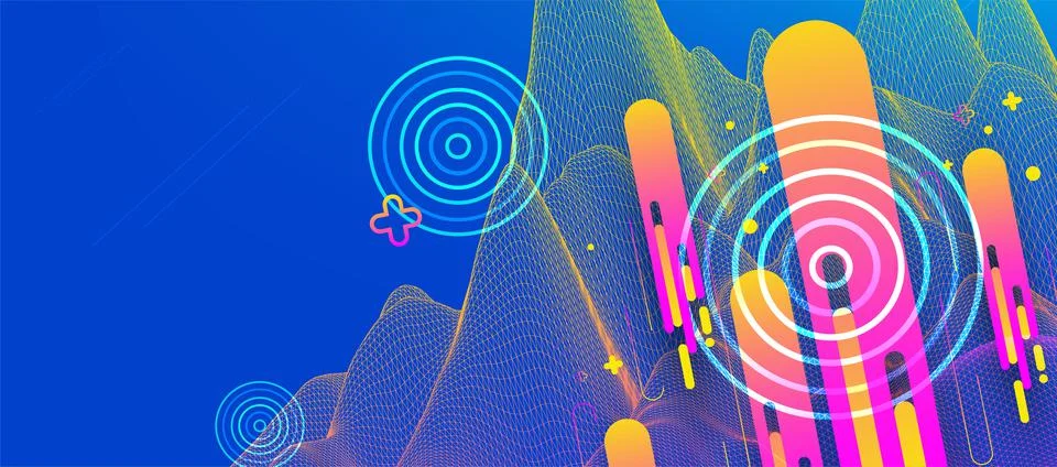 Abstract bright geometric  background. Vector illustration Stock Illustration