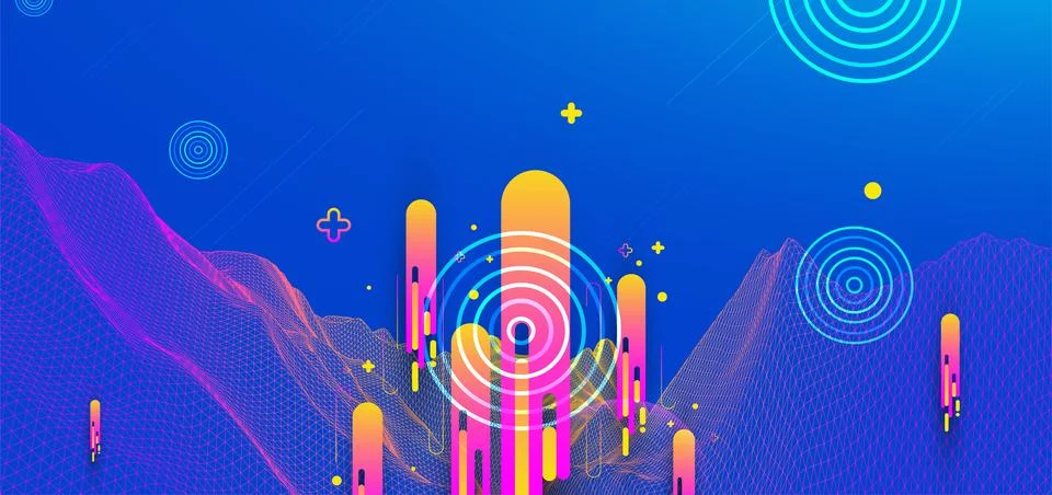 Abstract bright geometric  background. Vector illustration Stock Illustration