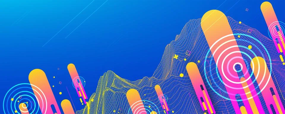 Abstract bright geometric  background. Vector illustration Stock Illustration