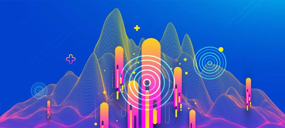 Abstract bright geometric  background. Vector illustration Stock Illustration