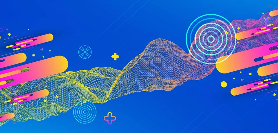 Abstract bright geometric  background. Vector illustration Stock Illustration