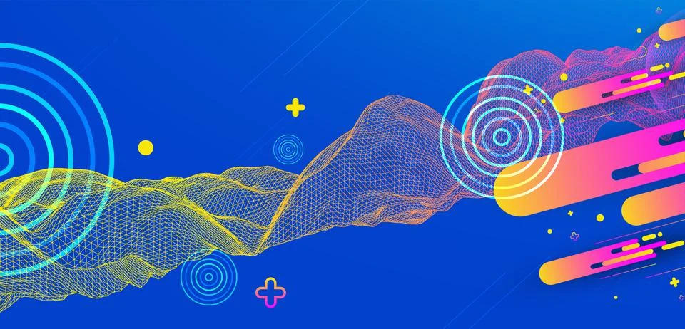 Abstract bright geometric  background. Vector illustration Stock Illustration