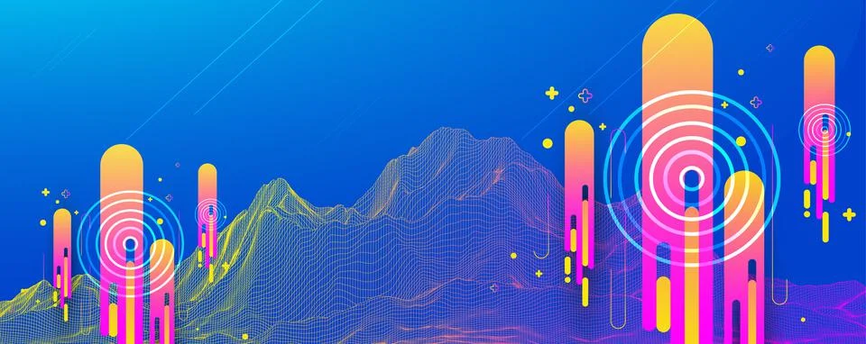 Abstract bright geometric  background. Vector illustration Stock Illustration