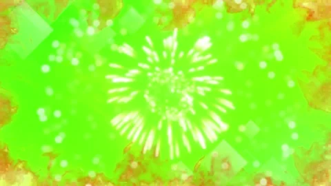 Abstract Bright Green Background with Radial Burst and Bokeh Lights Stock Footage 337453677