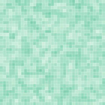Abstract bright green square pixel tile mosaic wall background and texture... Stock Photos