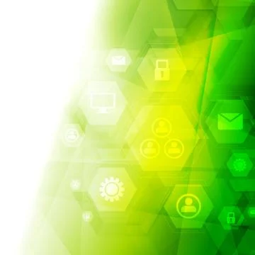 Abstract bright green tech background Illustrazione stock