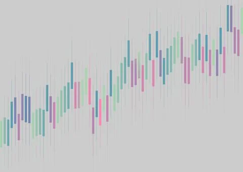 Abstract bright growing financial graph chart background Stock Illustration