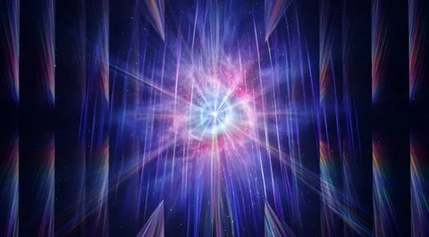 Abstract bright light burst with rainbow rays Stock Footage 331453489