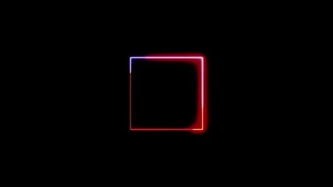 Abstract bright light neon rectangular shape Stock Footage 159722513
