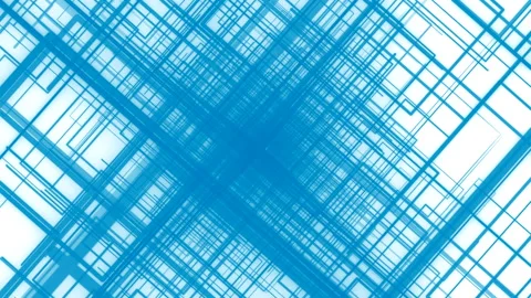Abstract bright lines and moving and interlacing on a white background. Motion Stock Footage 266962644