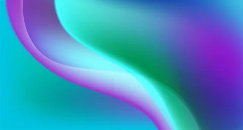Abstract bright liquid fluid gradient waves futuristic background Stock Illustration