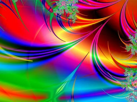 Abstract bright multicolor linear pattern, color graphics, background, design Stock Illustration