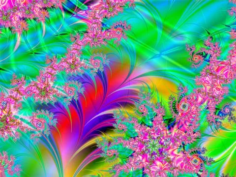 Abstract bright multicolor linear pattern, color graphics, background, design Stock Illustration