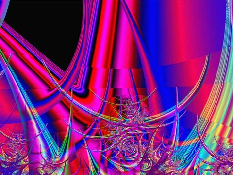 Abstract bright multicolor linear pattern, color graphics, background, design Stock Illustration