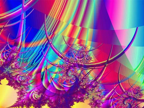 Abstract bright multicolor linear pattern, color graphics, background, design Stock Illustration