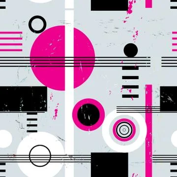 Abstract bright multicolored pattern of different geometric objects Stock Illustration