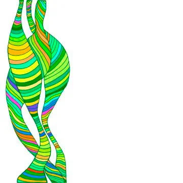 Abstract, bright, multicolored waves, lines, decorative frame, p Stock Illustration