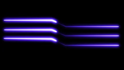 Abstract bright neon red lines shine effects on black background, Stock Footage 298482586