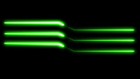 Abstract bright neon red lines shine effects on black background, Stock Footage 298482589