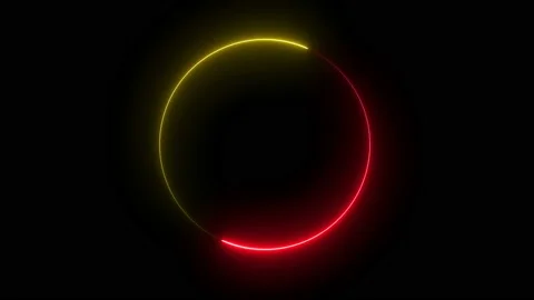Abstract bright neon round frame. Laser technological background design. looped Stock Footage 120301854