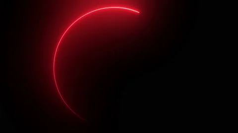 Abstract bright neon round frame. Laser technological background design. looped Stock Footage 120352646