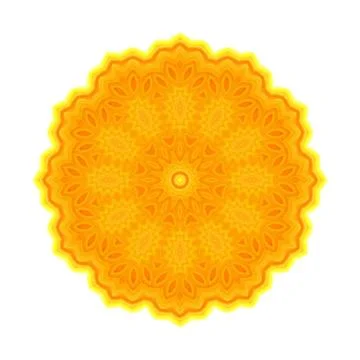 Abstract bright orange concentric pattern Stock Illustration