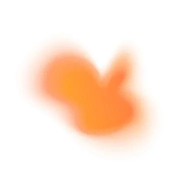 Abstract bright orange dotted spot with gradient noise and blur. Stock Illustration