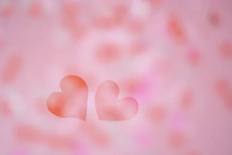 Abstract bright pink background with hearts Stock Photos