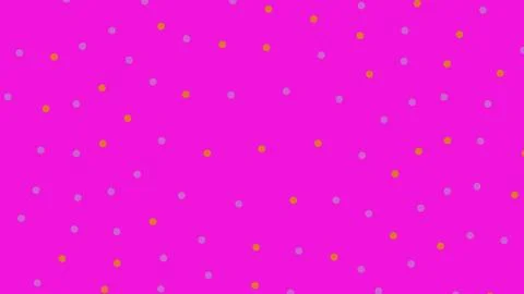 Abstract bright pink pattern with colorful polka dots イラスト素材