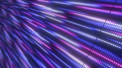 Abstract bright purple background pattern of flying lines of dots and glowi.. Stock Footage 252590634
